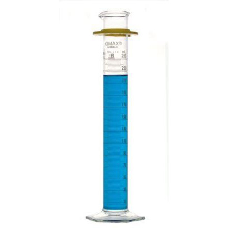 Kimble Class B Cylinders with Single Metric Scale, 250ml, Case/12