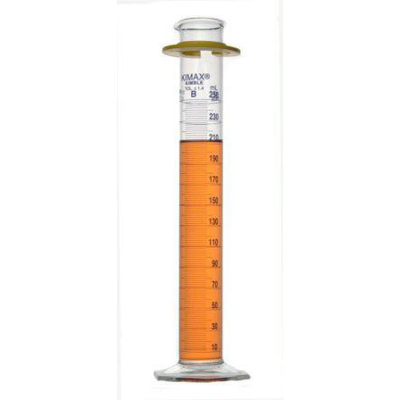 Kimble Class B Cylinders with Single Blue Metric Scale, 250ml, Case/12