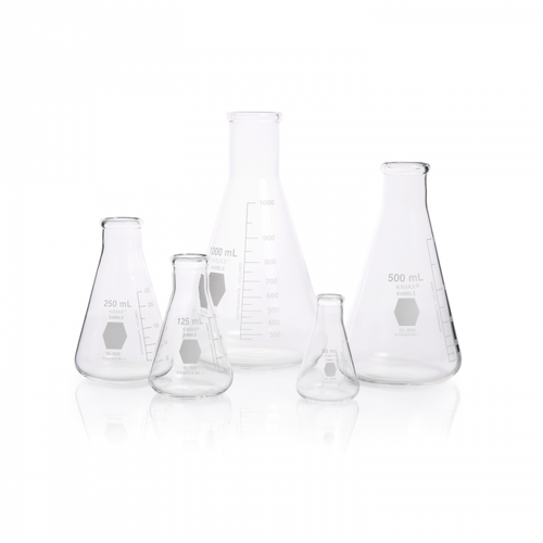 KIMBLE® KIMAX® Wide Mouth Erlenmeyer Flasks, Borosilicate Glass, 2000 ml, case/8