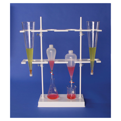Bel-Art Polyethylene 8.5 x 26 x 29" Imhoff Cone and Separatory Funnel Rack, Each