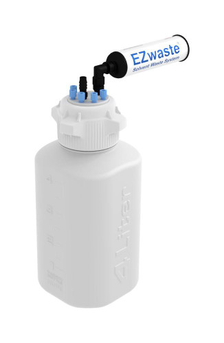 EZwaste Safety Vent Bottle 4L HDPE with VersaCap 83mm 6 ports and 1 port
