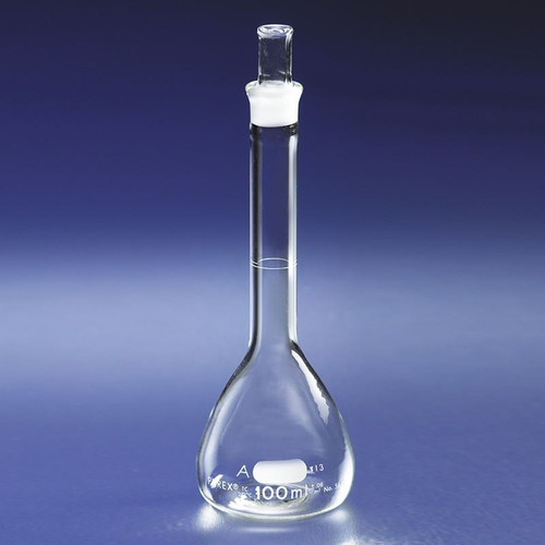 Volumetric Flask, 100mL, Class A, Pyrex® Stopper # 13, case/6