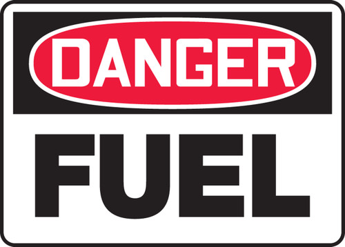 OSHA Safety Sign - DANGER: Fuel, 10" x 14", Pack/10 OSHA Safety Sign - DANGER: Fuel, 10" x 14", Pack/10