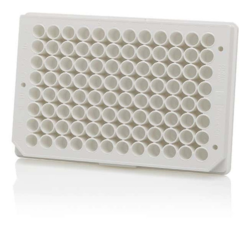 Nalgene® MicroWell 96-Well, lon Delta-Treated, Flat-Bottom Microplate, White, case/50