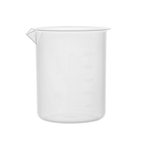 Beaker, Euro Design, Polypropylene, 500mL with 10mL Graduations
