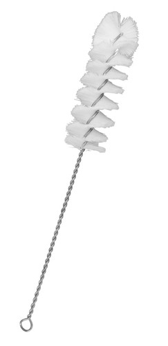 Test Tube Brush, Nylon Bristle Cleaning Brush, 9.25" - Fan Shaped End - 0.5" Diameter