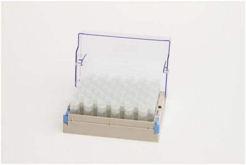 Nalgene® 331826-BR Cryogenic Tube Storage Rack with Latch, 5 ml, case/10