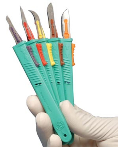 Myco Disposable Reli®-Cut Safety Scalpels, Retractable Safety Scalpel & #11 Blade, pack/10