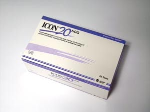 Icon® 20 HCG, Each Test Kit Contains: 25 Test Devices, 25 Disposable Sample Droppers, 1 Product Instruction & 1 Procedure Card
