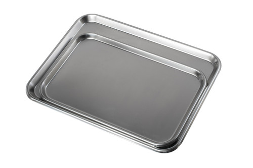 Dukal Stainless Steel Flat Instrument Tray, 19-1/8" x 12-1/2" x 5/8", each