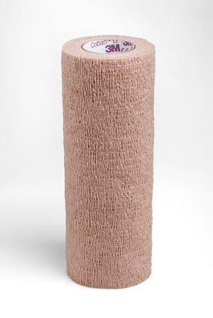 3M® Coban Self-Adherent Wrap, 6" x 5 yards, Latex-Free, Tan, Nonsterile, case/12
