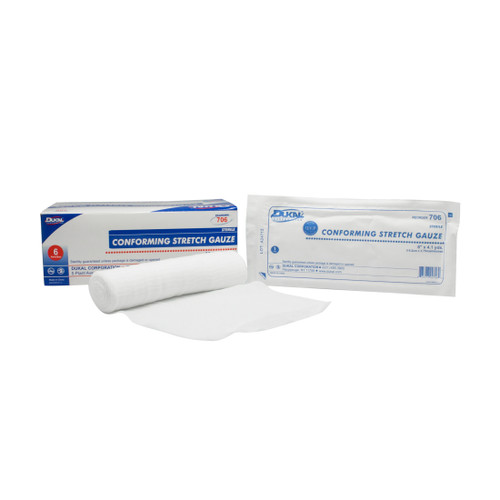Conforming Stretch Gauze, Stretch Gauze, 6", Sterile, 6 rolls per bag, case/8
