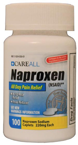 CareAll® Pain Relief, Naproxen Sodium Caplets, 220mg, Compares to Aleve®, 100 per bottle, 24 bottles per case