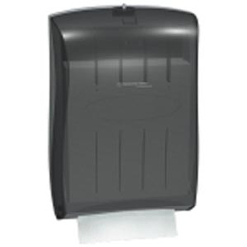 Hand Towel Dispenser, Dispenser, In-Sight Universal Folded Towel, Smoke/ Grey