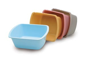 Bulk Wash Basin, Rectangular, 7 Qt/ 6.6L, Turquoise, case/50