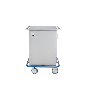 Blickman® Mini Case Cart 29 5/8"W x 40 1/2"H x 29"D, (1) Stainless Steel Wire Pullout Shelf, (1) Door
