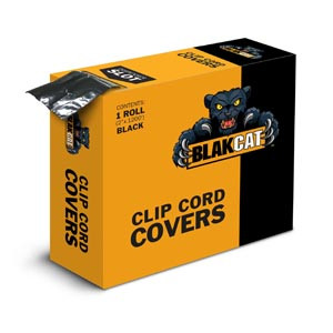 Unipack Barrier Products, Clip Cord Covers, 2" x 1200', Black Cat, 1 per box, case/10