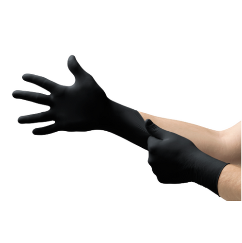Ansell® Microflex Midnight Touch Exam Glove, Nitrile, Black, case/1000