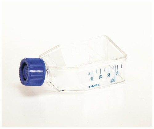 Nalgene® 156340 Nunclon Angled Neck Cell Culture Treated Flasks with Vent Cap, Polystyrene, Sterile, 7 ml, 25 Cm2, case/200