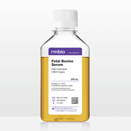 Fetal Bovine Serum, Heat Inactivated, USDA Approved Origin, 500 mL