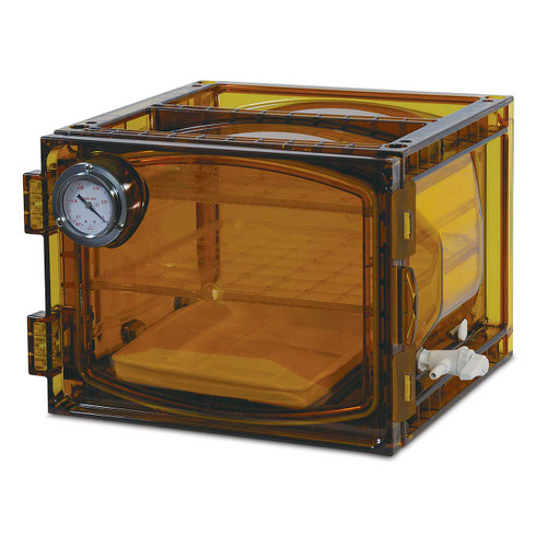 Lab Companion Amber Polycarbonate Cabinet Style Vacuum Desiccator, 23 Liter
