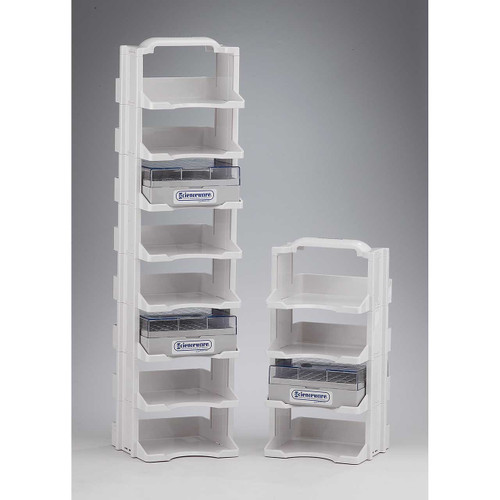 Cryo Tower Storage System, 4 Levels, Plastic, 6 x 6 x 11-13/16 in.