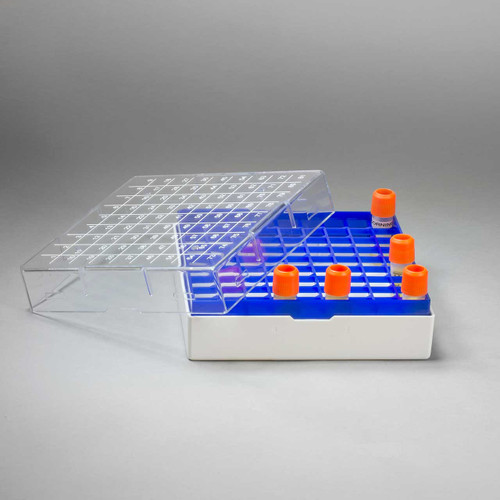 Cryo-Safe Vial Storage Box, 81 Places, For 1.2-2.0ml Vials, pack/4