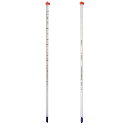 H-B DURAC Plus Ultra Low Liquid-In-Glass Laboratory Thermometer, 100 to 50C, 76mm Immersion
