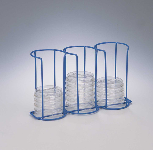 Poxygrid 60mm Contact Plate/Petri Dish Rack, 3-1/4 x 9-5/8 x 5-1/2 in., 30 Places