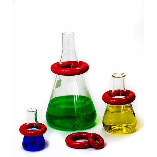 Round 1.0lb Lead Ring Flask Weight with Vikem Vinyl Coating, For 250-1000ml Flasks Round 1.0lb Lead Ring Flask Weight with Vikem Vinyl Coating, For 250-1000ml Flasks