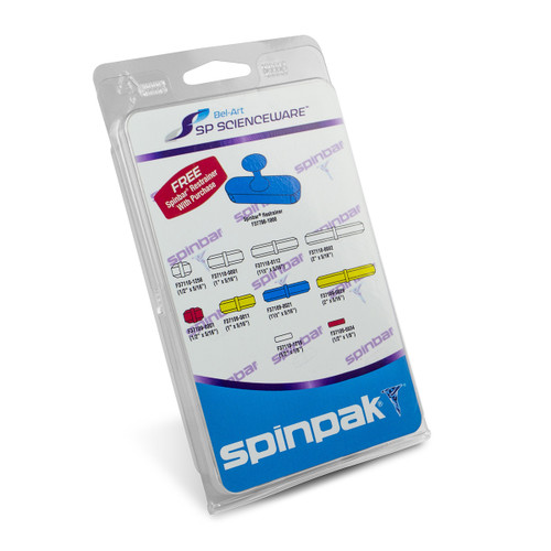 Spinpak Teflon Octagon Magnetic Stirring Bar Assortment with Restrainer, pack/10
