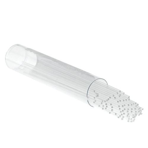 Melting Point Tubes, 0.8-1.1mm OD, 0.22-0.28mm Wall, 90mm Length, Closed One End, pack/100