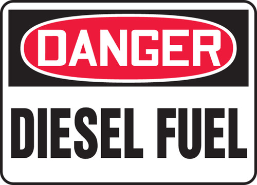 OSHA Safety Sign - DANGER: Diesel Fuel, 14" x 20", Pack/10