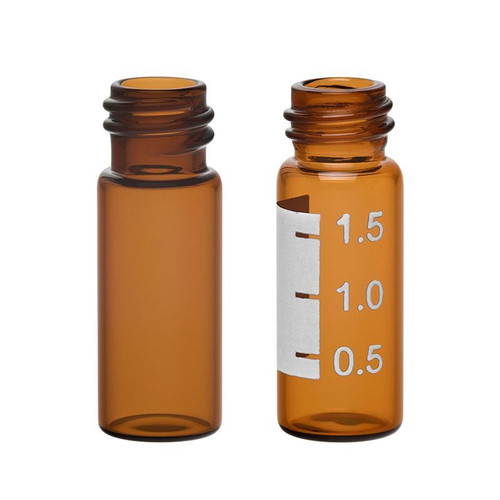 Vial, 2.0mL, Amber with Marking Spot, Silanized, Large Opening, 12x32mm, GPI 10-425, pack/100