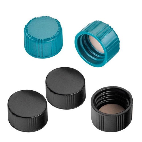 Closure Only, GPI 8-425, Black, Solid Top, PP PTFE/F217 Lined, pack/100