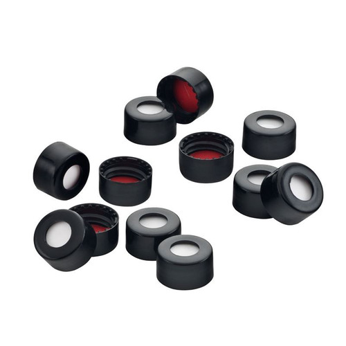 Bonded Closure, Black, 8-425, PTFE/Silicone, pack/100