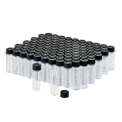 Kit, Clear 4.0mL 15x45mm GPI 13-425 WISP Vial and 0.040" PTFE/Red Rubber Septa Lined Closure, pack/100