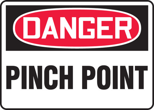 OSHA Safety Sign - DANGER: Pinch Point, 14" x 20", Pack/10