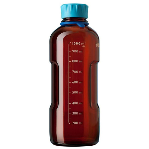 Lab Glass Bottle System, 1,000mL, Amber, Youtility, GL-45, Duran®, case/4