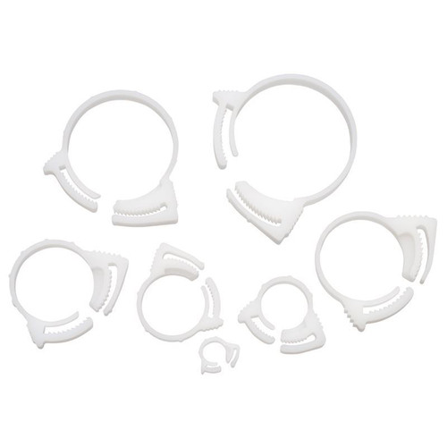 Nylon Tubing Clamp, Clamping Range: 1.25-1.425in 31.75-36.20mm, pack/50