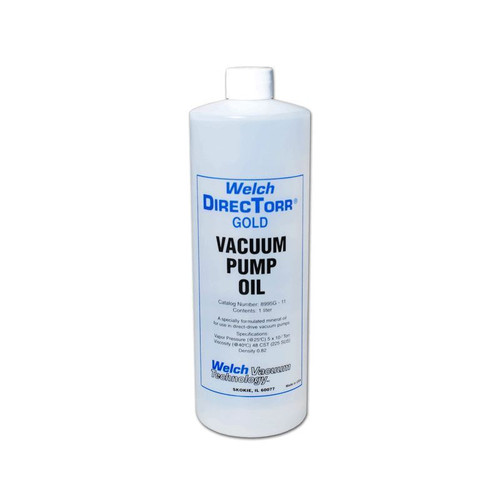 Oil For Welch Vacuum Pumps, Gold Oil, 5 Gallon, each