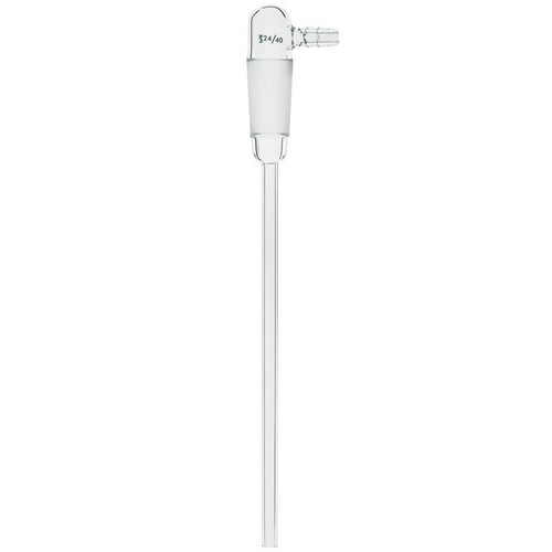 Inlet Adapter, 19/22 Inner Joint, Bent 90°, 75mm Length Below Joint, each