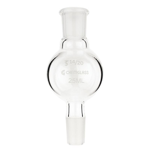 Distilling Bulb, 25mL, Kugel Rohr, 14/20 Joint, each