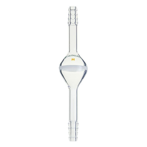 Filtering Tube, Reduced Ends, 50mm Medium Frit, Hose Connection O.D./16mm, each