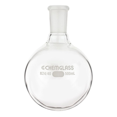 500mL Single Neck RBF, 24/40 Outer Joint, each