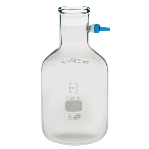 5L Duran® Filtering Flask, Plastic Coated, each