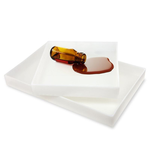 Spill Tray, Polyethylene, Welded Seams, Fits Reactor Frames: CG-1965-150 & CG-1965-X-150, 23-5/8"L x 23-5/8"W x 4"H, Capacity: 37L, each