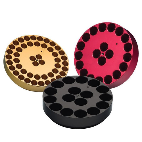 Reaction Block, 20mL Scintillation Vial, 28mm x 60mm, Black, 17 Position, 24mm Hole Depth, each