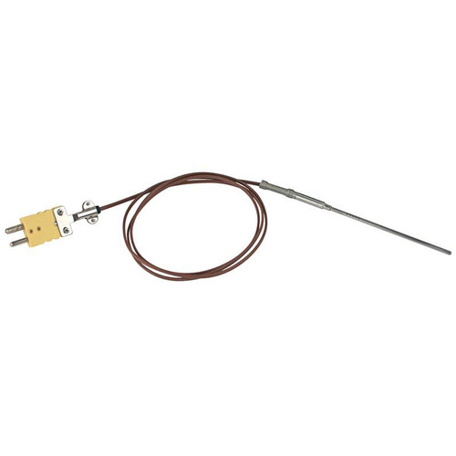 <B><U>Plain Hastelloy C-276 Thermocouple:</B></U> 1/4" Diameter x 4" Long, Type "K", Standard Male Plug (OST), each