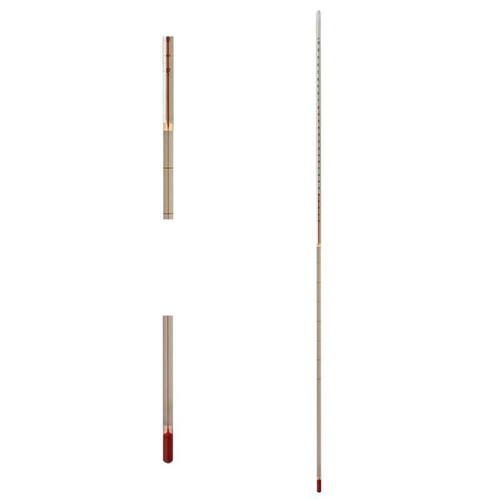 Thermometer, Non-Mercury, Variable Immersion, -10°C to 250°C, Immersion Range is 178mm to 305mm (7" to 12"), 635mm OAL, each